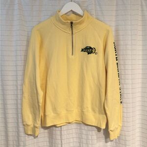 Blue 84 Butter Yellow NDSU Bison Women's Quarter Zip Sweatshirt Size Medium